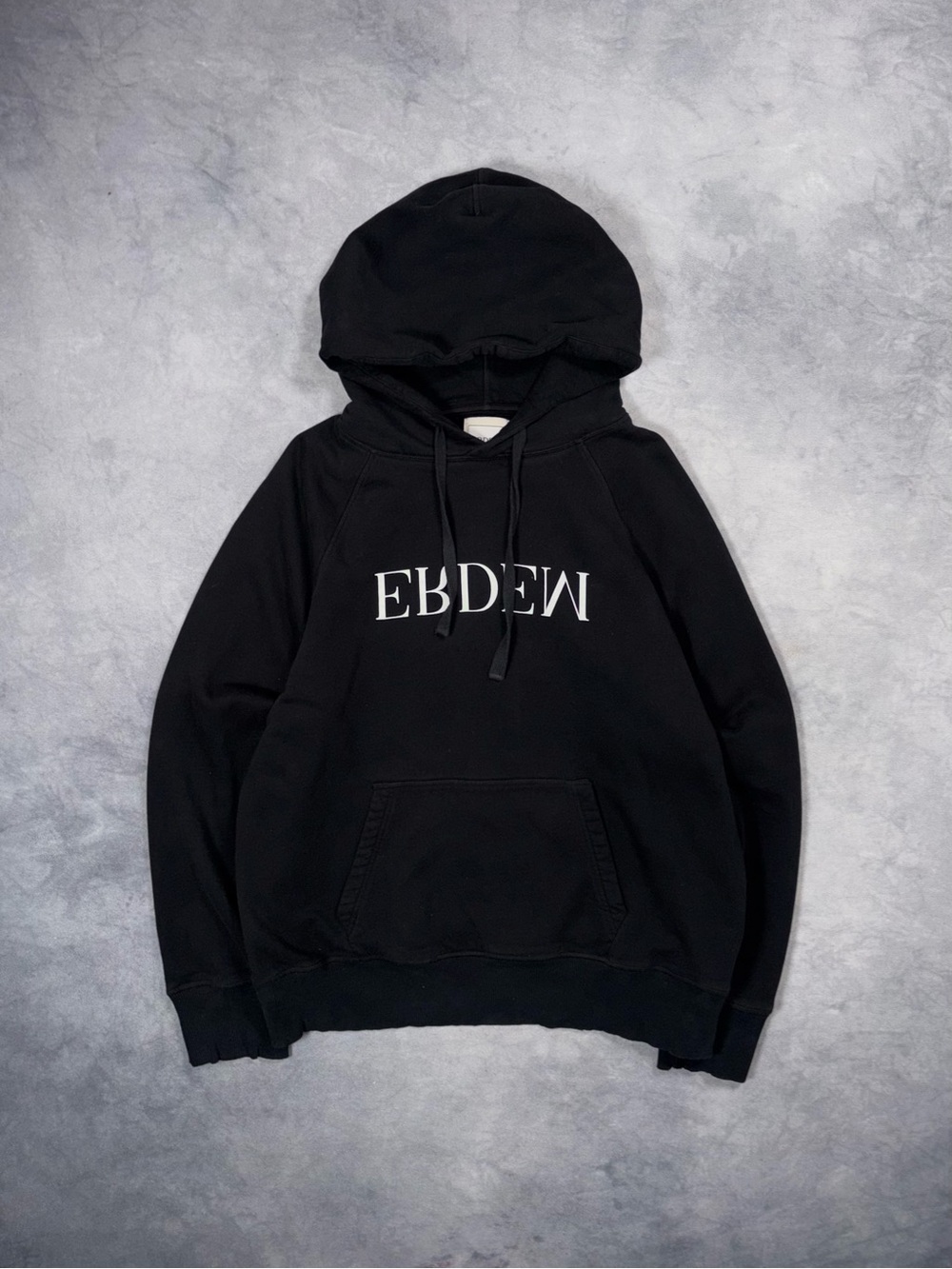 ERDEM X H&M Black Logo Luxury Casual Sport Y2K Washed Hoodie